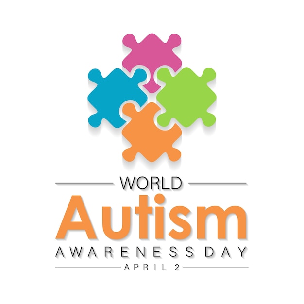 Día Mundial de Concientización sobre el Autismo Celebrado cada año el 2 de abril Concientizamiento médico Vector banner flyer póster y diseño de plantilla de medios sociales