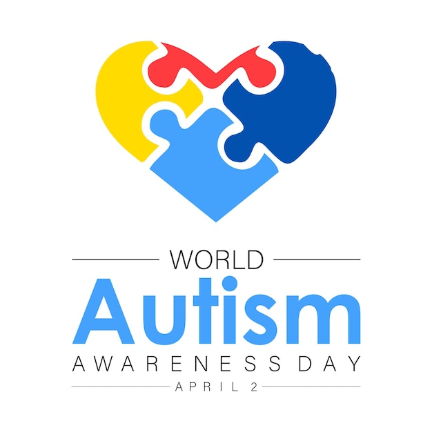 Día mundial de concientización sobre el autismo celebrado cada año el 2 de abril concientizamiento médico vector banner flyer póster y diseño de plantilla de medios sociales