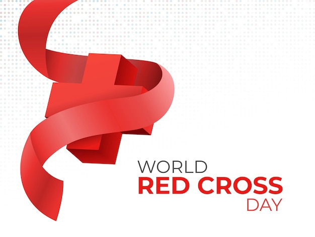 Vector día mundial de la cruz roja diseño salud y día de la media luna roja concepto