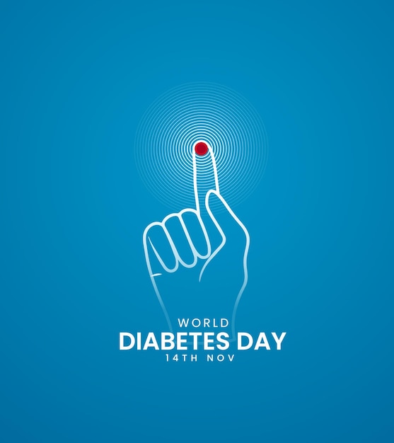 Día Mundial de la Diabetes Anuncios creativos del Día de la Diabetes Diseño del Día de la Diabetes para carteles publicitarios 3D