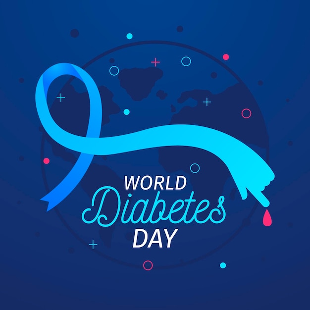 Dia mundial de la diabetes plana