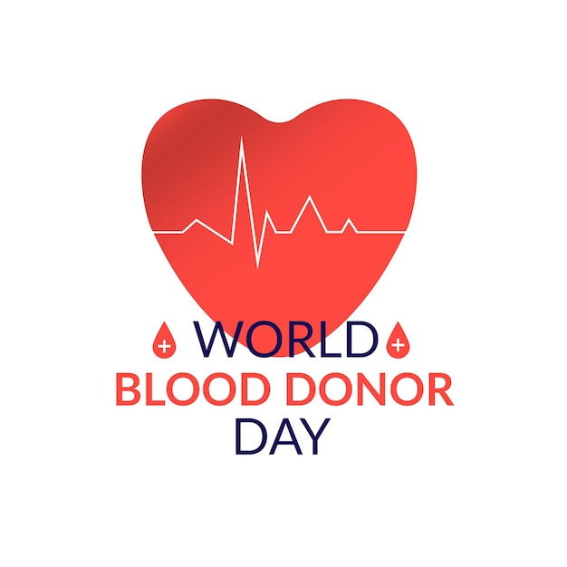 Día mundial del donante de sangre 14 de junio vector día del donante de sangre