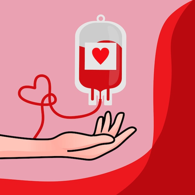 Vector día mundial donar sangre