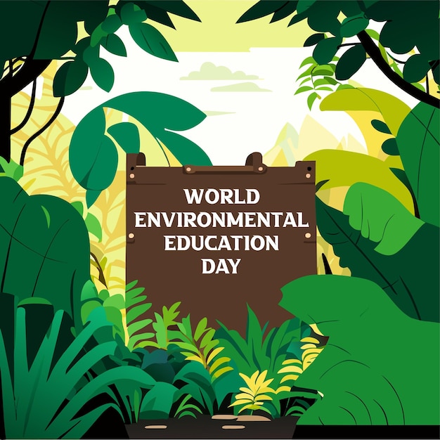 Vector día mundial de la educación ambiental