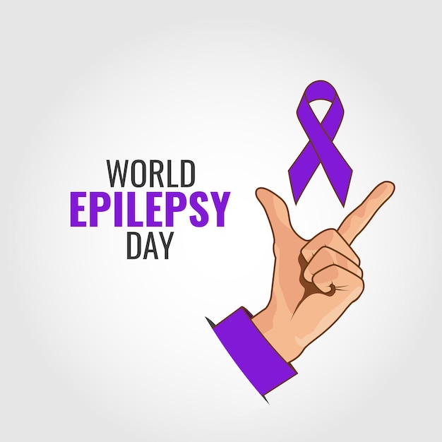 Día Mundial de la Epilepsia. Bandera de salud
