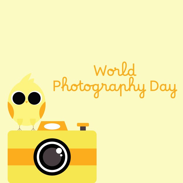 Día mundial de la fotografía vectorial