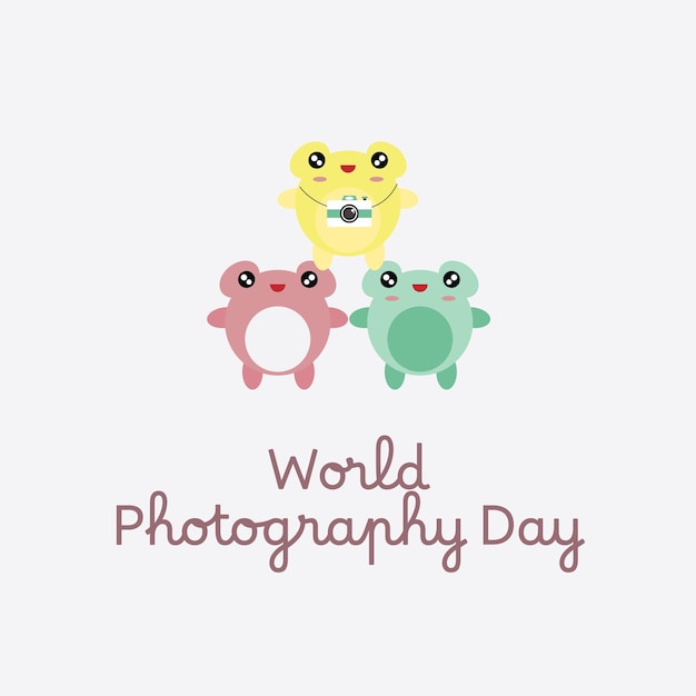 Día mundial de la fotografía vectorial