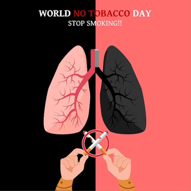 Vector dia mundial sin fumar dia mundial sin tabaco