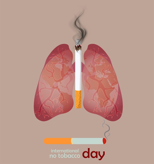 Vector dia mundial sin fumar dia mundial sin tabaco