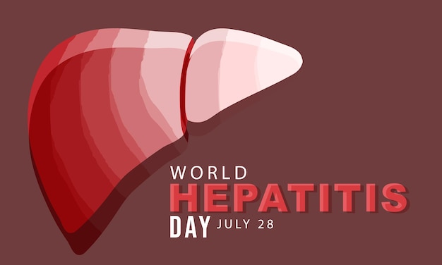 Día mundial de la hepatitis fondo banner tarjeta cartel plantilla ilustración vectorial