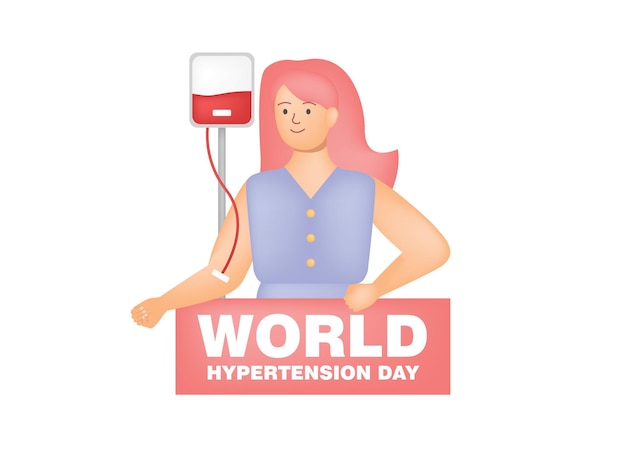 día mundial de la hipertensión clínica salud tratamiento médico vector enfermera médico corazón paciente medicina