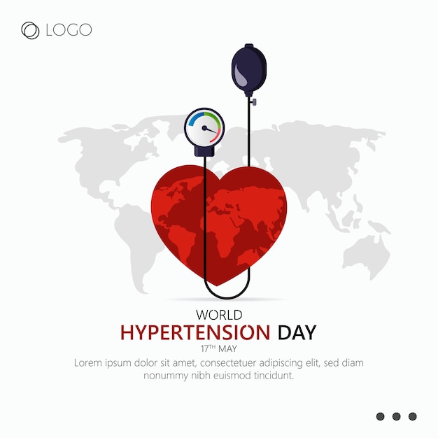 Vector el día mundial de la hipertensión, que se celebra el 17 de mayo, está dedicado a crear conciencia sobre la hipertensión