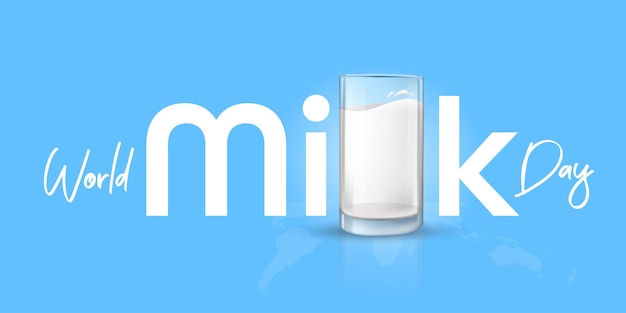 día mundial de la leche 1 de junio leche en vaso