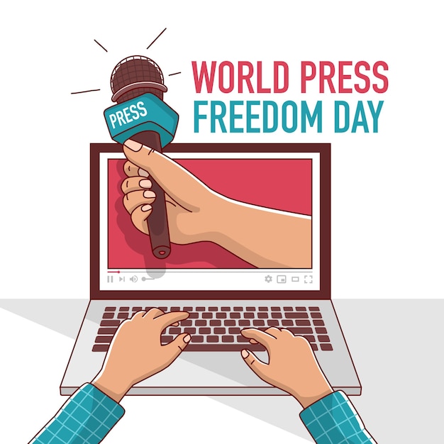 Vector día mundial de la libertad de prensa