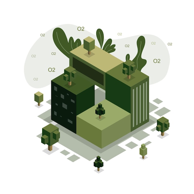 Día mundial del medio ambiente con vector de estilo isométrico