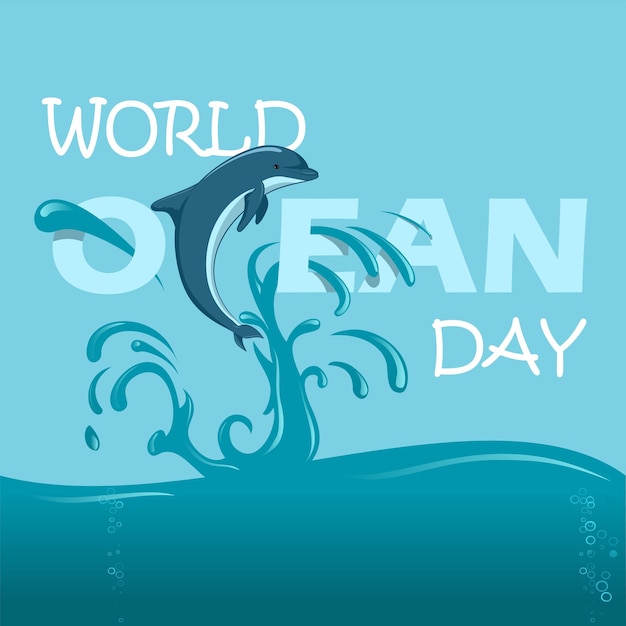 Día Mundial de los Océanos 8 de junio con delfines