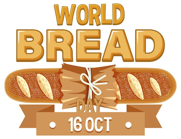 Día mundial del pan 16 de octubre diseño de logotipo