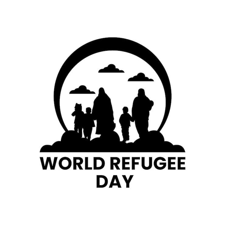 Vector día mundial de los refugiados