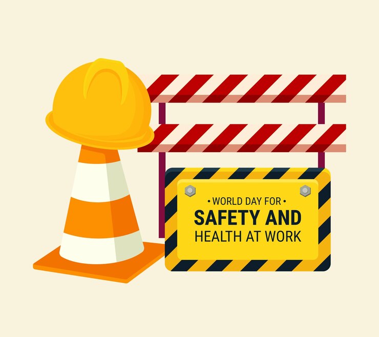 Vector día mundial de la seguridad y la salud en el trabajo 28 de abril