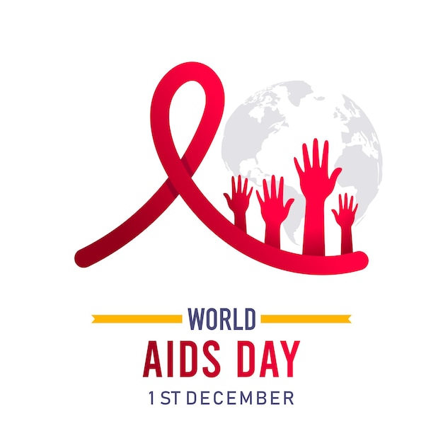 Día mundial del sida 1 de diciembre Prevenga el diseño de fondo del SIDA con concienciación y prevención del SIDA
