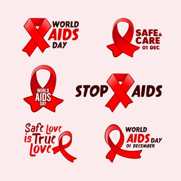 Vector día mundial del sida