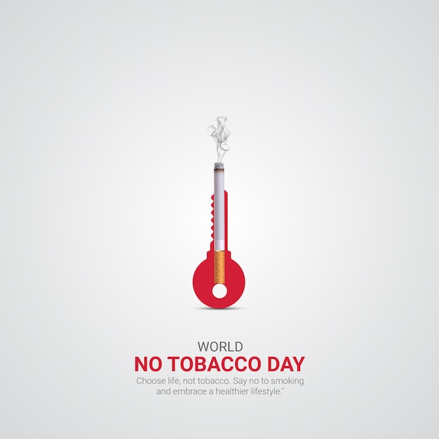 El Día Mundial Sin Tabaco es un día en el que la gente se dedica a crear anuncios creativos con ilustraciones 3D vectoriales.