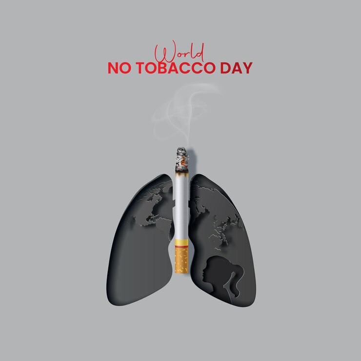 Vector día mundial sin tabaco no se prohíbe el cigarrillo no se fuma diseño creativo ilustración en 3d