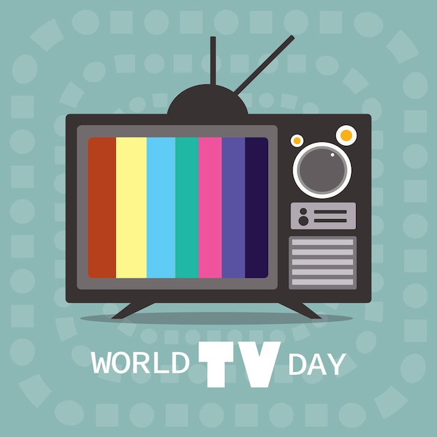 Vector día mundial de la televisión