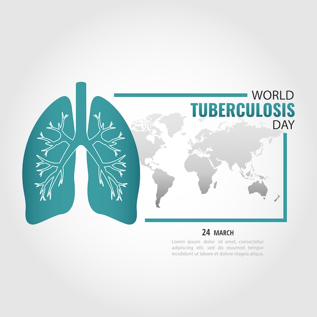 Vector día mundial de la tuberculosis