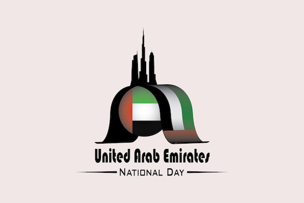 Vector día nacional de los emiratos árabes unidos 02 de diciembre