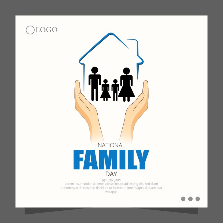 Vector el día nacional de la familia es una celebración de la importancia de los lazos familiares