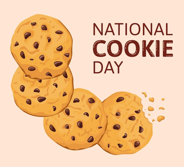 Vector día nacional de las galletas 4 de diciembre