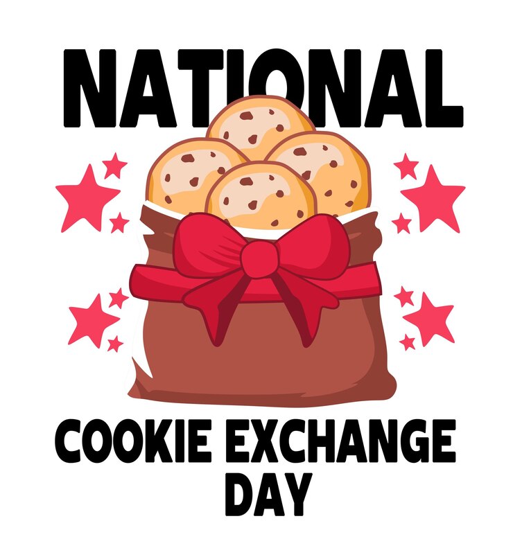 Vector día nacional del intercambio de galletas con deliciosas galletas