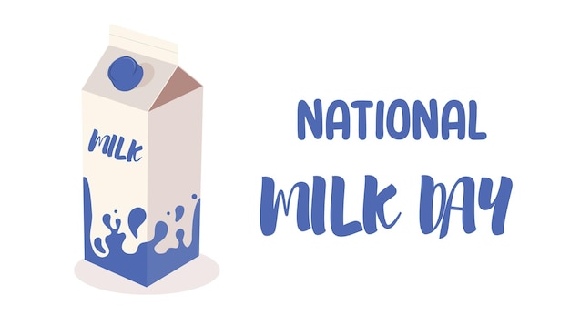 Día nacional de la leche día mundial de la leche concepto festivo plantilla para banner de fondo