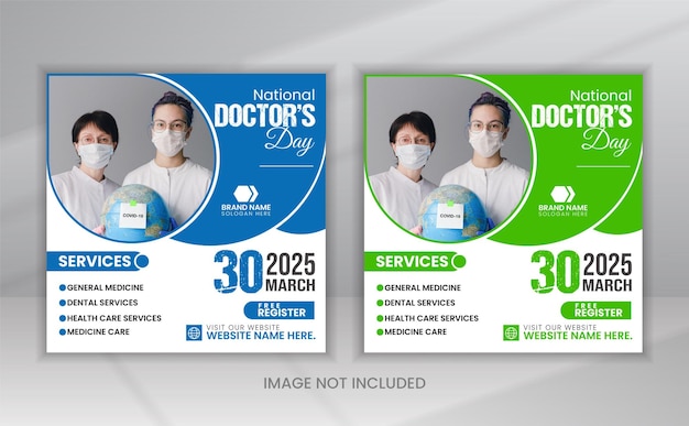 Día Nacional de los Médicos dibujado a mano