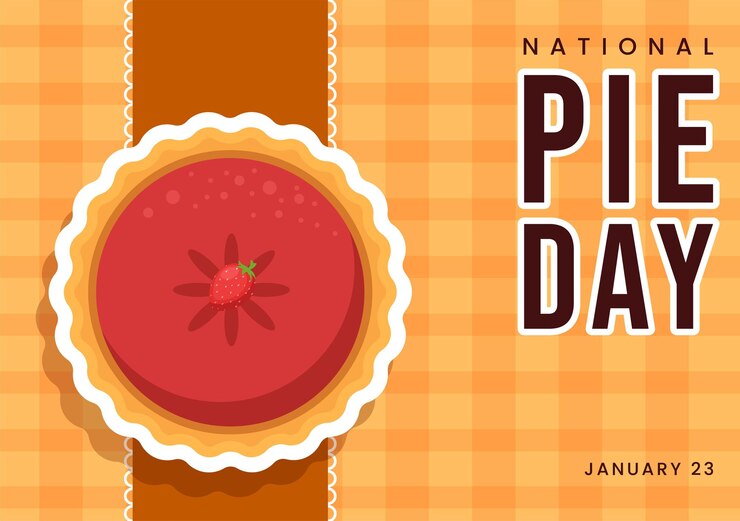 Vector día nacional del pastel con alimentos que consisten en conchas de pastelería y varios rellenos en ilustración