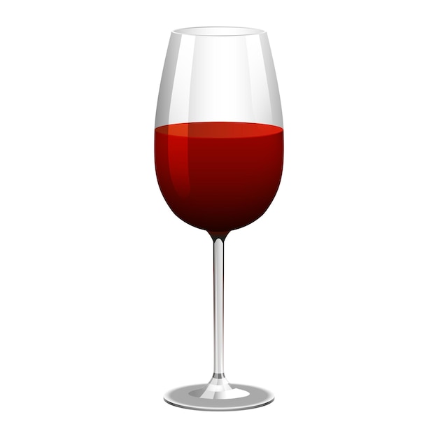 Día nacional del vino Copa transparente de vidrio con vino tinto aislado