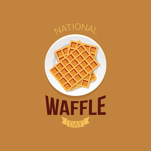 Vector día nacional del waffle