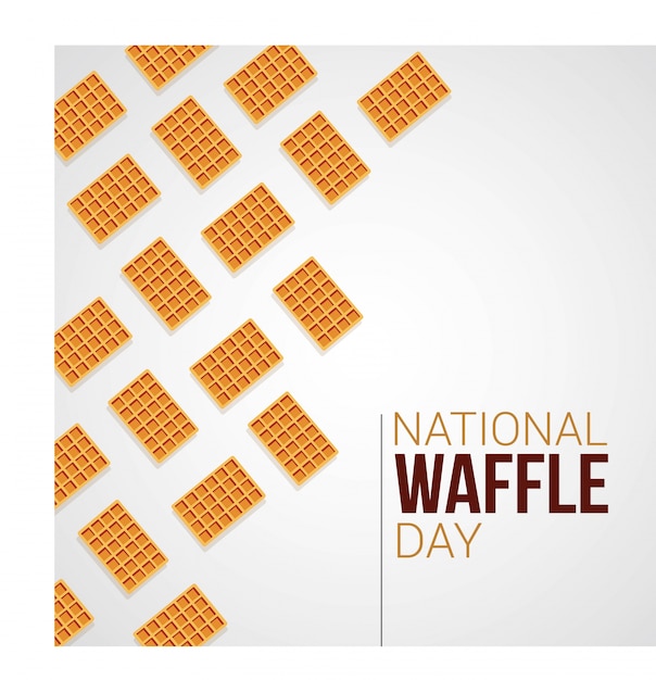 Vector día nacional del waffle