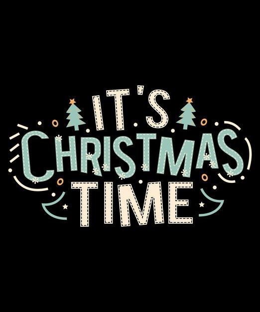 El día de Navidad Tipografía Diseño de camisetas vectoriales personalizadas.