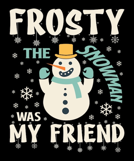 El día de Navidad Tipografía Diseño personalizado de camisetas vectoriales