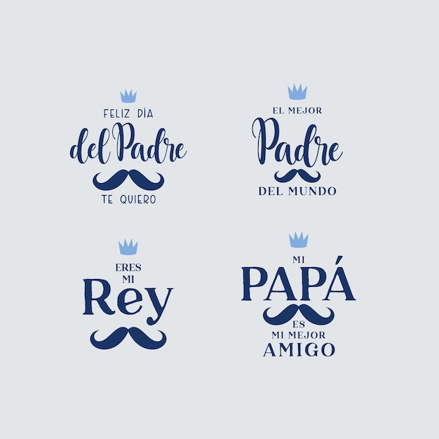 Dia del padre conjunto de insignias