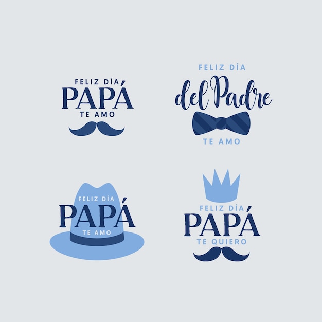 Dia del padre conjunto de insignias