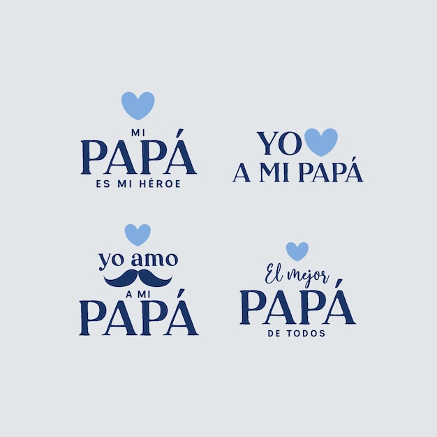 Dia del padre conjunto de insignias