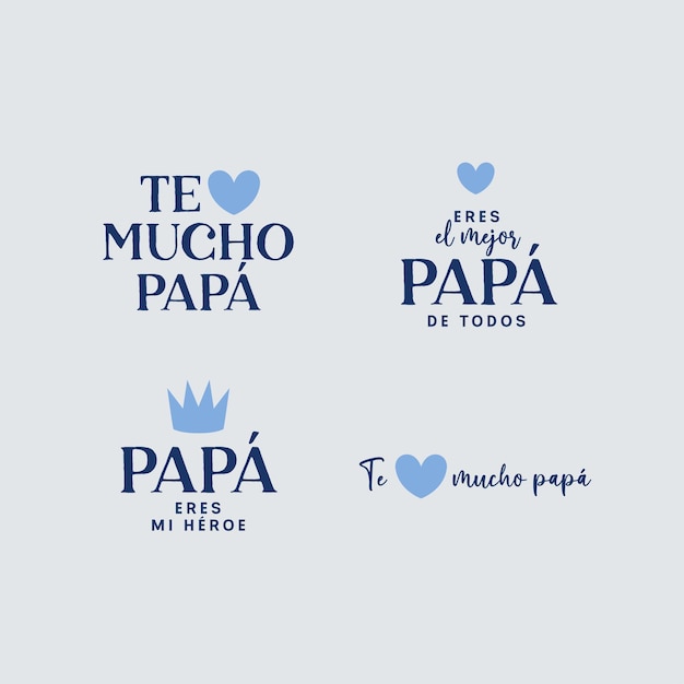 Dia del padre conjunto de insignias