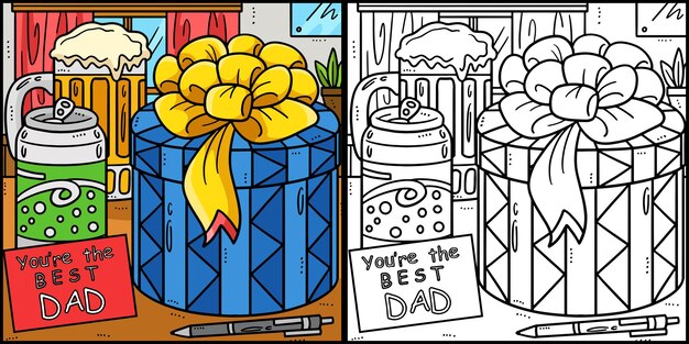 Día del padre Eres la mejor ilustración de papá