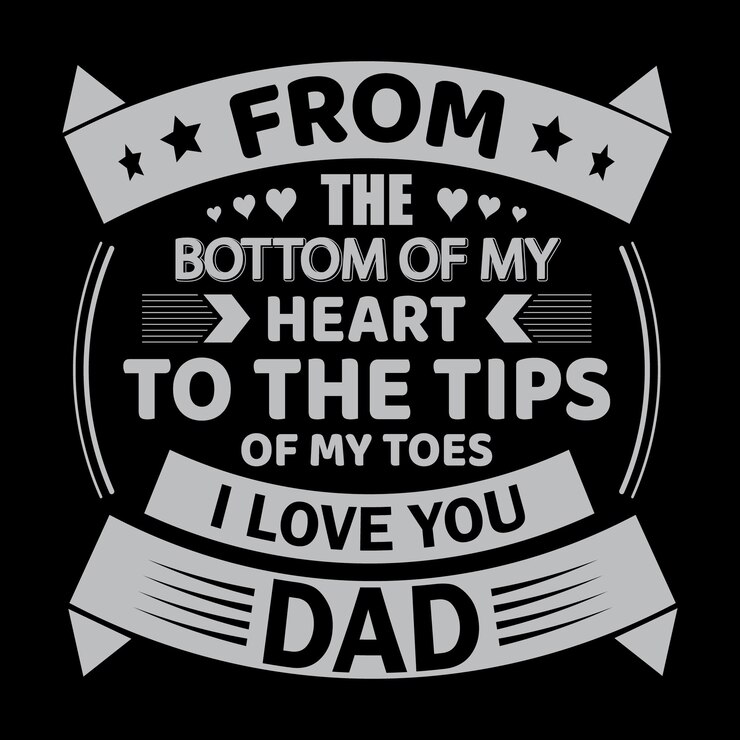 Día del padre papá tipografía citas camiseta diseño premium vector archivo
