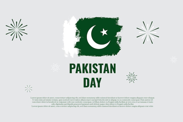 Día de Pakistán fondo con área de espacio negativo 23 de marzo celebración del día nacional de Pakistán