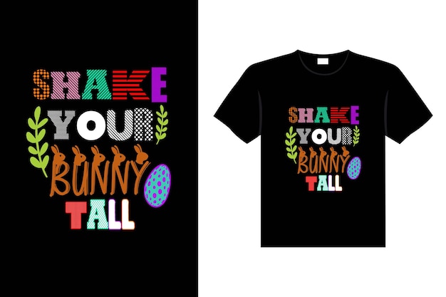 Día de Pascua tipografía huevo letras camiseta diseño vacaciones saludo lindo conejito vector arte