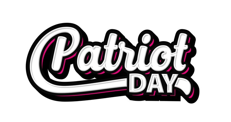 Vector día del patriota letrado vector de tipografía